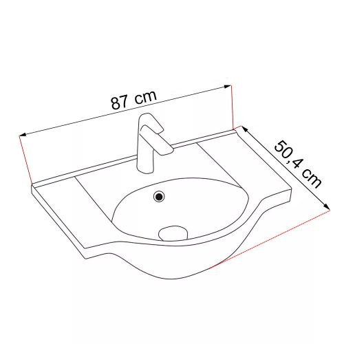 Bianca Plus 85 alsó szekrény mosdóval