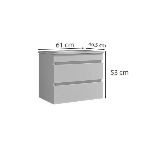 Cube 60 alsó szekrény mosdóval