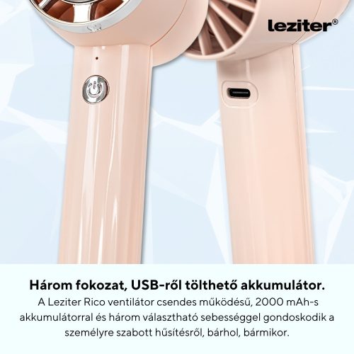 Rico kézi hordozható usb ventilátor 2000 mAh