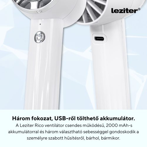 Rico kézi hordozható usb ventilátor 2000 mAh