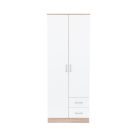 Miami gardróbszekrény 80x205 cm fehér-sonoma tölgy
