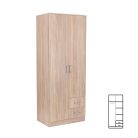 Miami gardróbszekrény 80x205 cm sonoma tölgy-sonoma tölgy