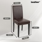 Leon 4+1 étkező garnitúra fehér-barna