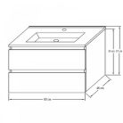 Porto 60 alsó szekrény mosdóval