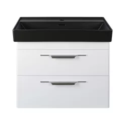   TMP LUX 60 fali fürdőszobabútor - CeraStyle SHARP FEKETE mosdóval - 60 x 48 cm