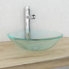 42 cm-es átlátszó edzett üveg mosdókagyló