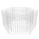 Hatszögletű gabion magaságyás 100 x 90 x 50 cm