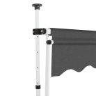Kézzel feltekerhető antracit napellenző 150 cm
