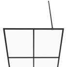 Fekete zuhanyfal átlátszó ESG üveggel 90 x 195 cm