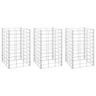 3 db vas gabion magaságyás 30 x 30 x 50 cm