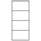 Fekete matt ESG üveg és alumínium tolóajtó 90x205 cm
