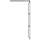 Fekete selyemmatt ESG üveg zuhanyfal 80 x 195 cm