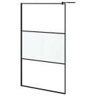 Fekete ESG tejüveg zuhanyfal küszöb nélküli zuhanyhoz 115x195cm