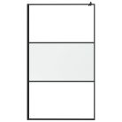 Fekete ESG tejüveg zuhanyfal küszöb nélküli zuhanyhoz 115x195cm