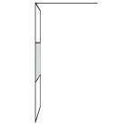 Fekete selyemmatt ESG üveg zuhanyfal 115x195 cm