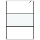 Fekete selyemmatt ESG üveg zuhanyfal 140x195 cm