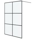 Fekete ESG tejüveg zuhanyfal 140x195 cm