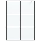 Fekete ESG tejüveg zuhanyfal 140x195 cm