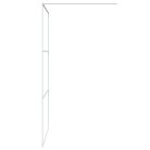 Fehér átlátszó ESG üveg zuhanyfal 115 x 195 cm