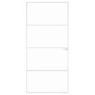 Fehér edzett üveg és alumínium vékony beltéri ajtó 93x201,5 cm