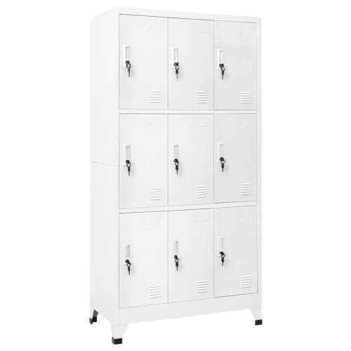 Acél öltözőszekrény 9 rekesszel 90 x 45 x 180 cm