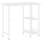 Fehér MDF és fém számítógépasztal 80 x 40 x 72 cm