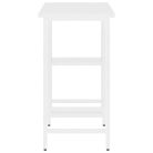Fehér MDF és fém számítógépasztal 80 x 40 x 72 cm