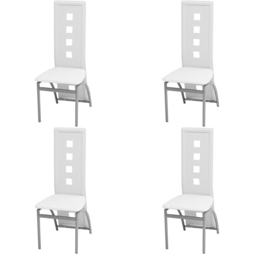 4 db fehér műbőr étkezőszék