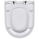 2 db fehér műanyag WC ülőke lassan csukódó fedéllel