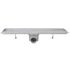 2db lineáris rozsdamentes acél zuhany lefolyó 530 x 140 mm