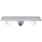 2 db lineáris rozsdamentes acél vonal zuhany lefolyó 830x140 mm