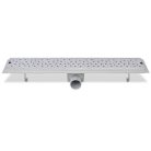 2db lineáris rozsdamentes acél buborék zuhany lefolyó 630x140mm
