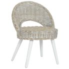 Fehér kubu rattan kanapészék