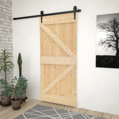Tömör fenyőfa ajtó 90 x 210 cm