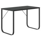 Fekete forgácslap számítógépasztal 110 x 60 x 73 cm