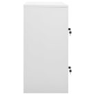 2 db világosszürke-piros acél zárható szekrény 90x45x92,5 cm