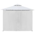 Fehér pavilon függönyökkel 600 x 298 x 270 cm 180 g/m²