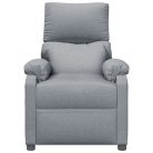 Világosszürke szövet felállást segítő fotel
