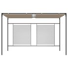 Tópszínű pavilon behúzható tetővel 3 x 4 x 2,3 m 180 g/m²