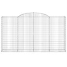 2 db íves horganyzott vas gabion kosár 300x50x160/180 cm