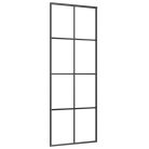 ESG üveg és alumínium tolóajtó fémszerelvény-szettel 76x205 cm