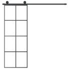 ESG üveg és alumínium tolóajtó fémszerelvény-szettel 76x205 cm