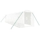Fehér acélvázas melegház 16 m² 8 x 2 x 2 m
