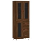 Barna tölgy színű szerelt fa magasszekrény 69,5 x 34 x 180 cm
