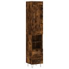 Füstös tölgy színű szerelt fa magasszekrény 34,5x34x180 cm