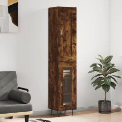   Füstös tölgy színű szerelt fa magasszekrény 34,5x34x180 cm
