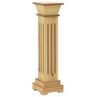 Klasszikus faszínű MDF szögletes oszlop virágállvány 17x17x66cm