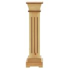 Klasszikus faszínű MDF szögletes oszlop virágállvány 17x17x66cm