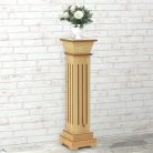Klasszikus faszínű MDF szögletes oszlop virágállvány 17x17x66cm