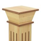 Klasszikus faszínű MDF szögletes oszlop virágállvány 17x17x66cm